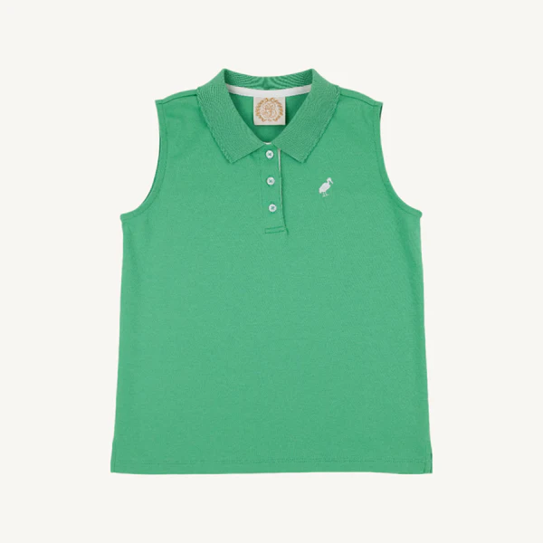 Sleeveless Anna Price Polo Gibson Island Green with Worth Avenue White Stork