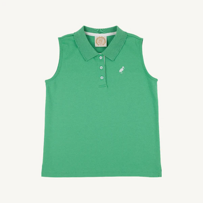 Sleeveless Anna Price Polo Gibson Island Green with Worth Avenue White Stork