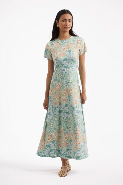 The Celine Dress - Basil Daisy