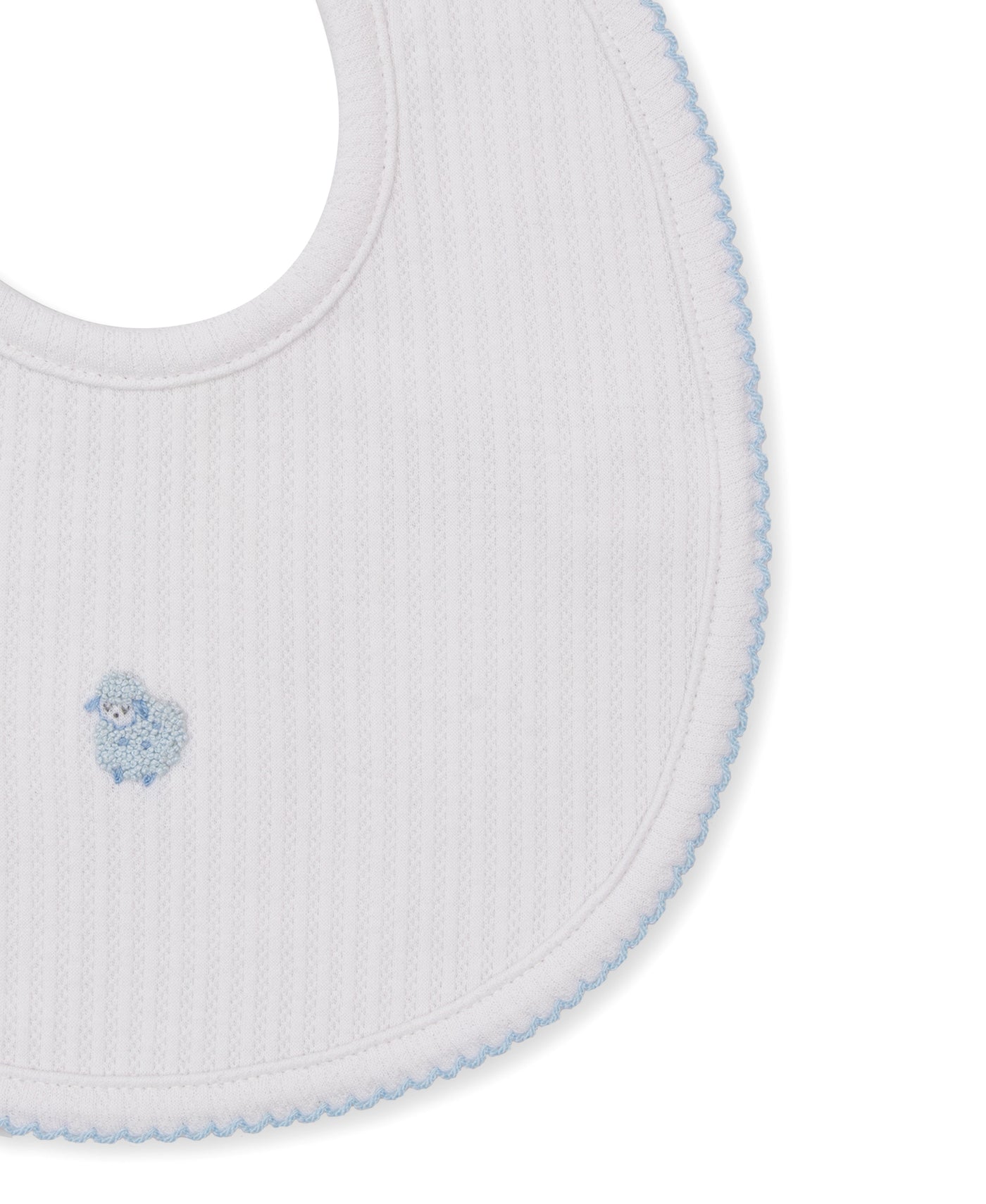 Premier Baa Baa Baby Sheep Blue Hand Embroidered Bib