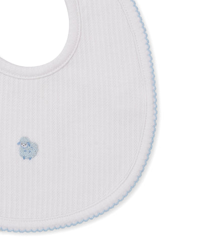 Premier Baa Baa Baby Sheep Blue Hand Embroidered Bib