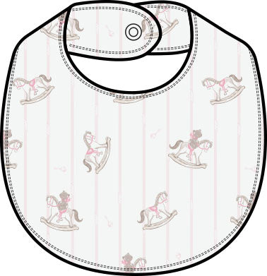 Feeding Bib - Vintage Rocking Horse