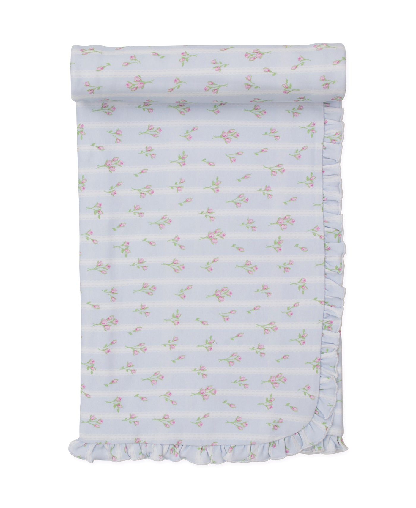 Blue Ribbon Stripe Bouquets Blanket