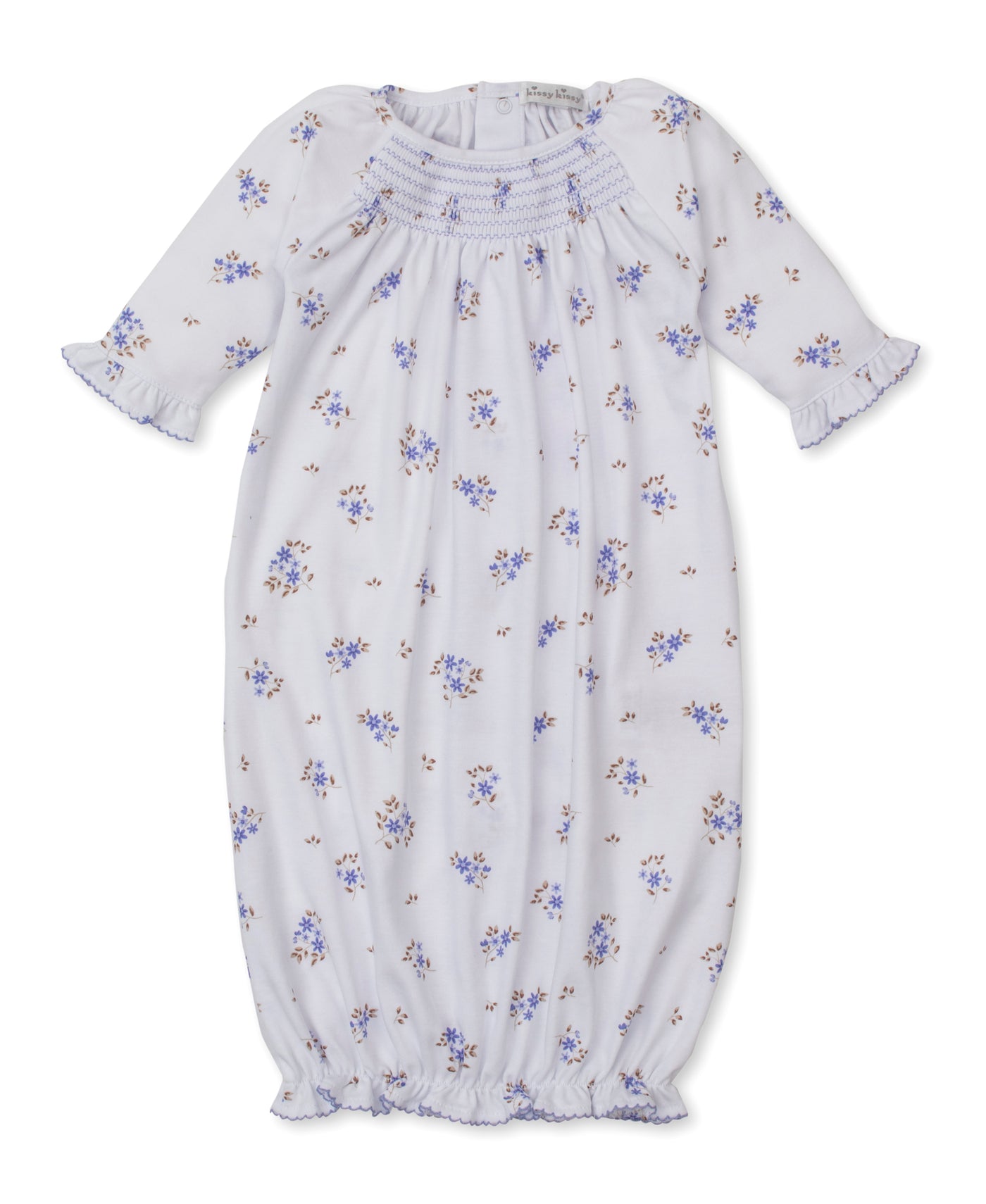 Lilac Tiny Blossoms Smocked Sack