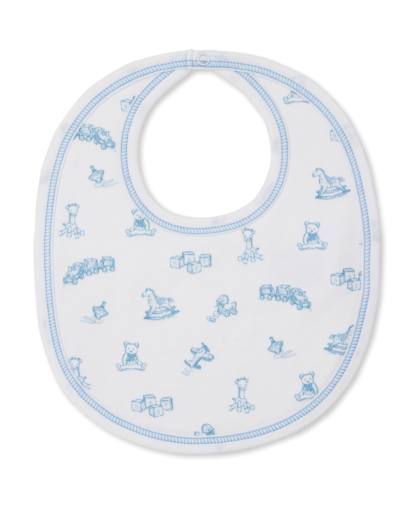 Vintage Toy Treasures Bib - Blue