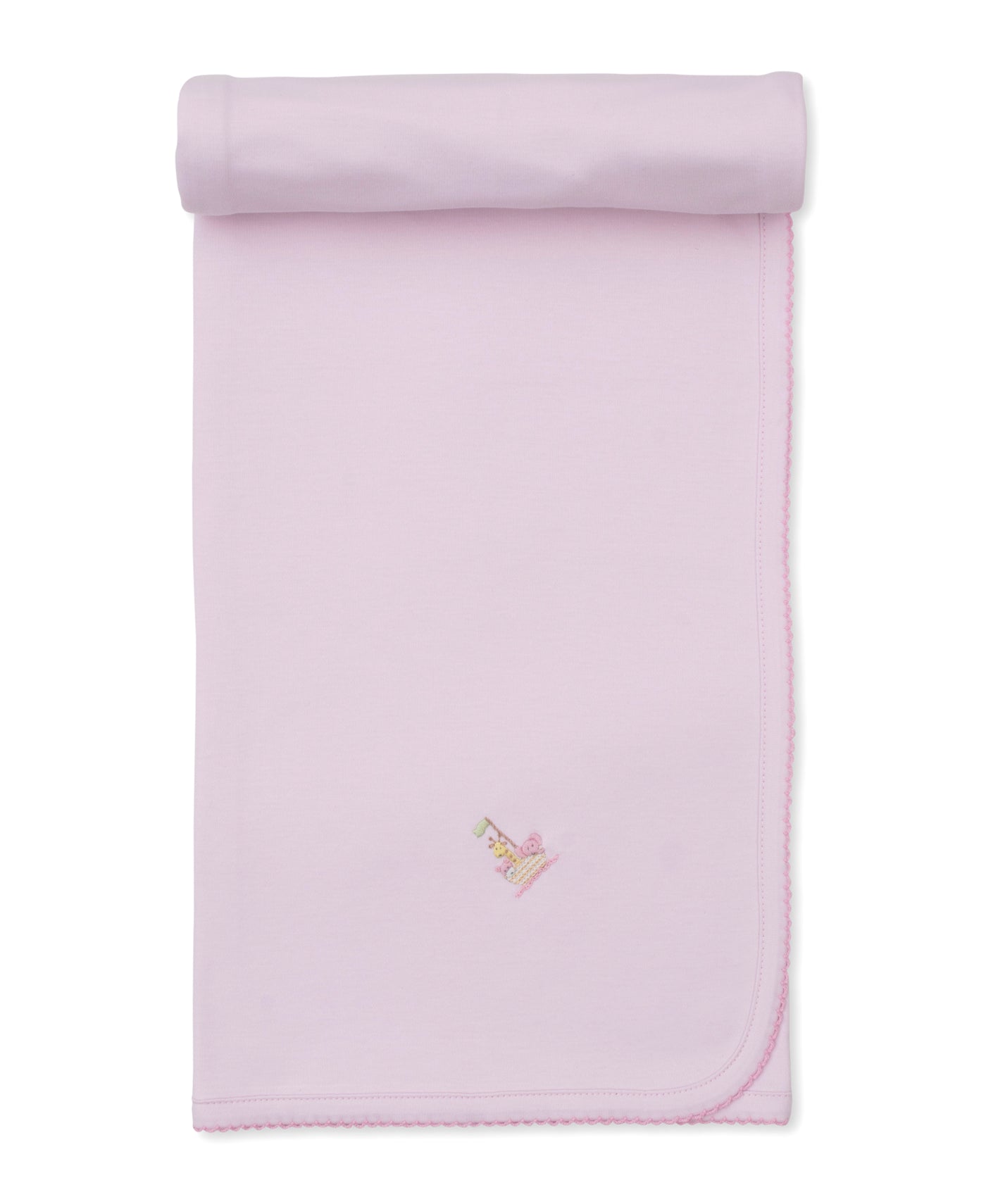 Noah's Ark Hand Embroidered Blanket - Pink