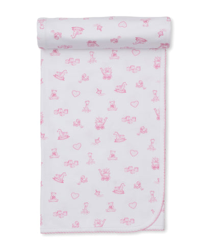 Vintage Toy Treasures Blanket - Pink