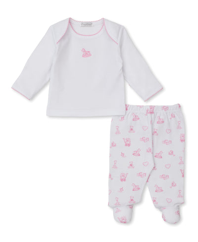 Vintage Toy Treasures Footed Pant Set Pink
