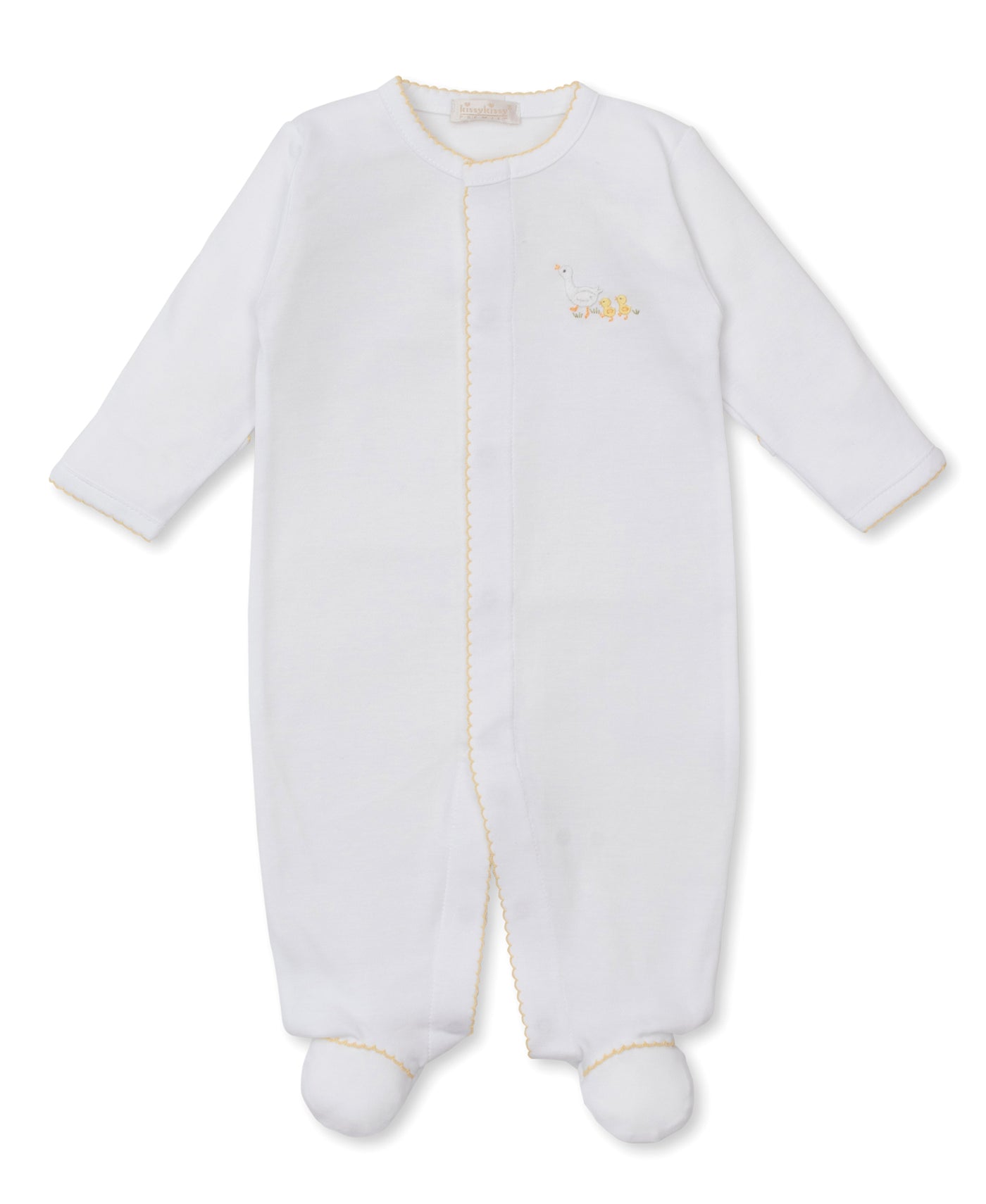 Baby Duck Hand Embroidered Footie