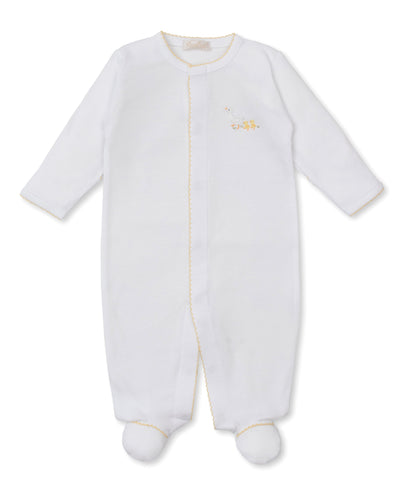 Baby Duck Hand Embroidered Footie