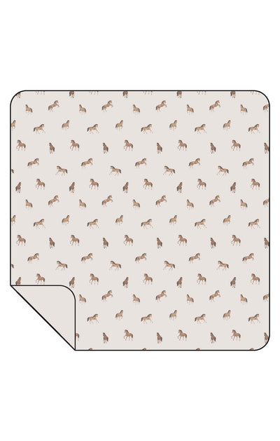 Mini Horses Swaddle Blanket
