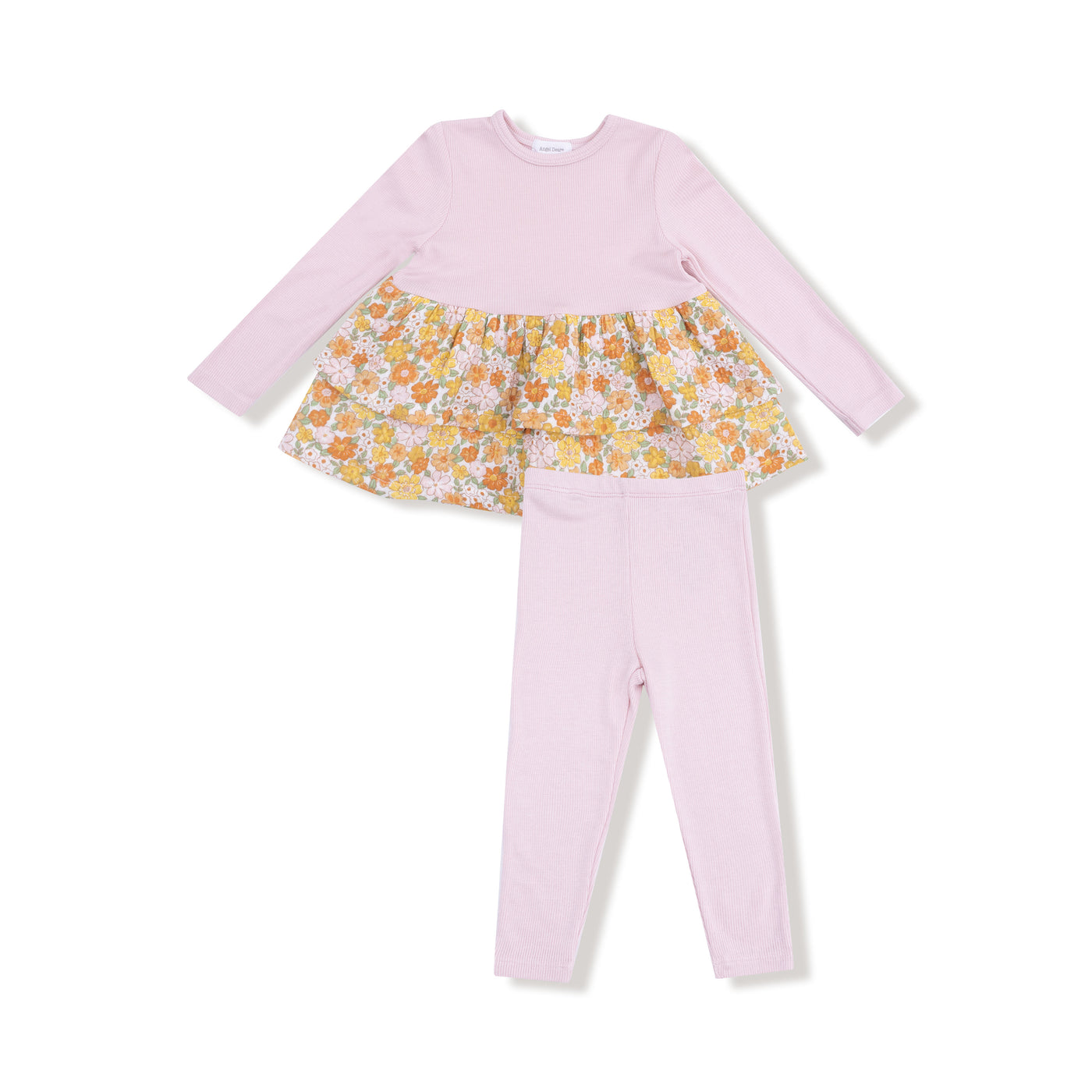 Sweet Amber Floral Peplum Top & Legging Set