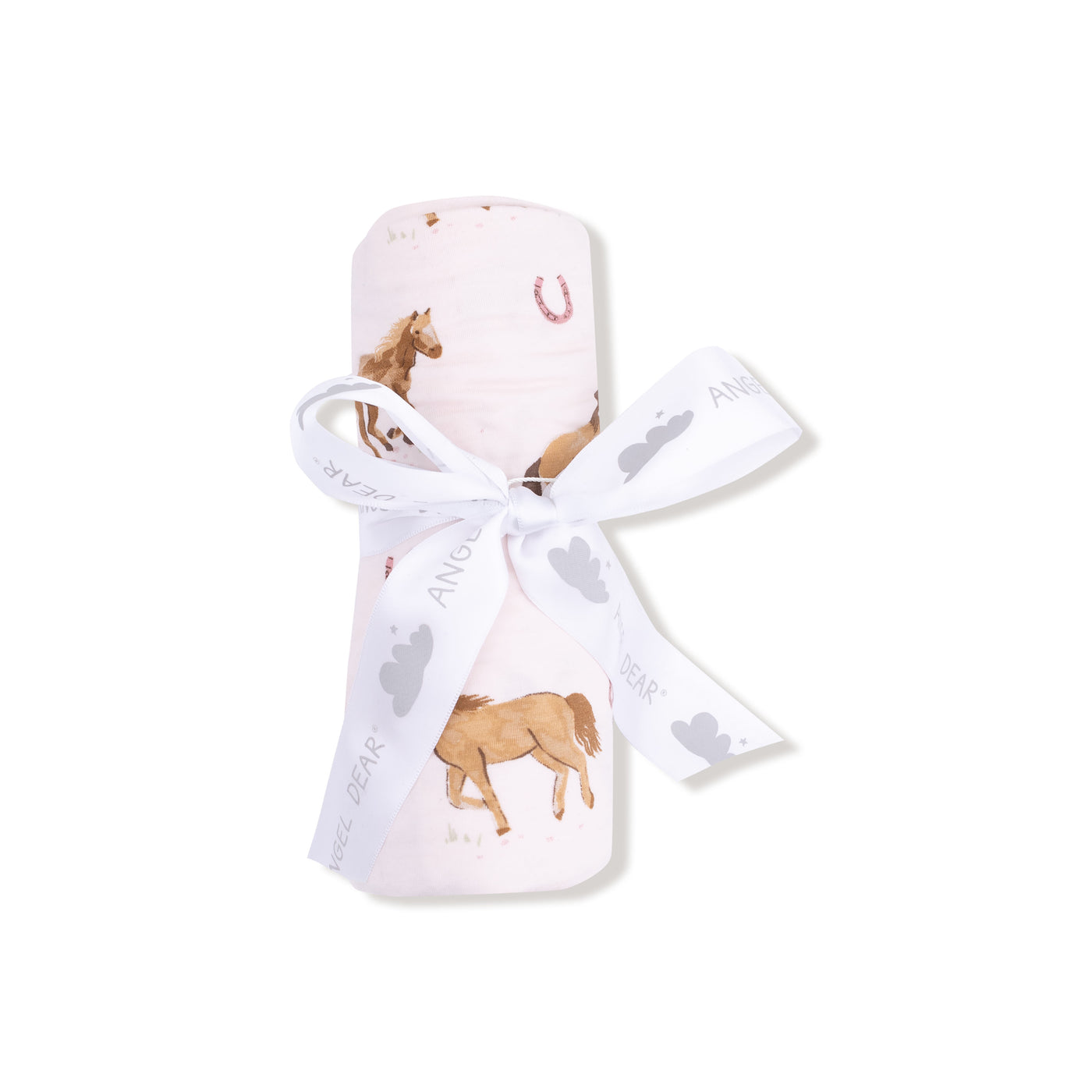 Pink Horses Swaddle Blanket