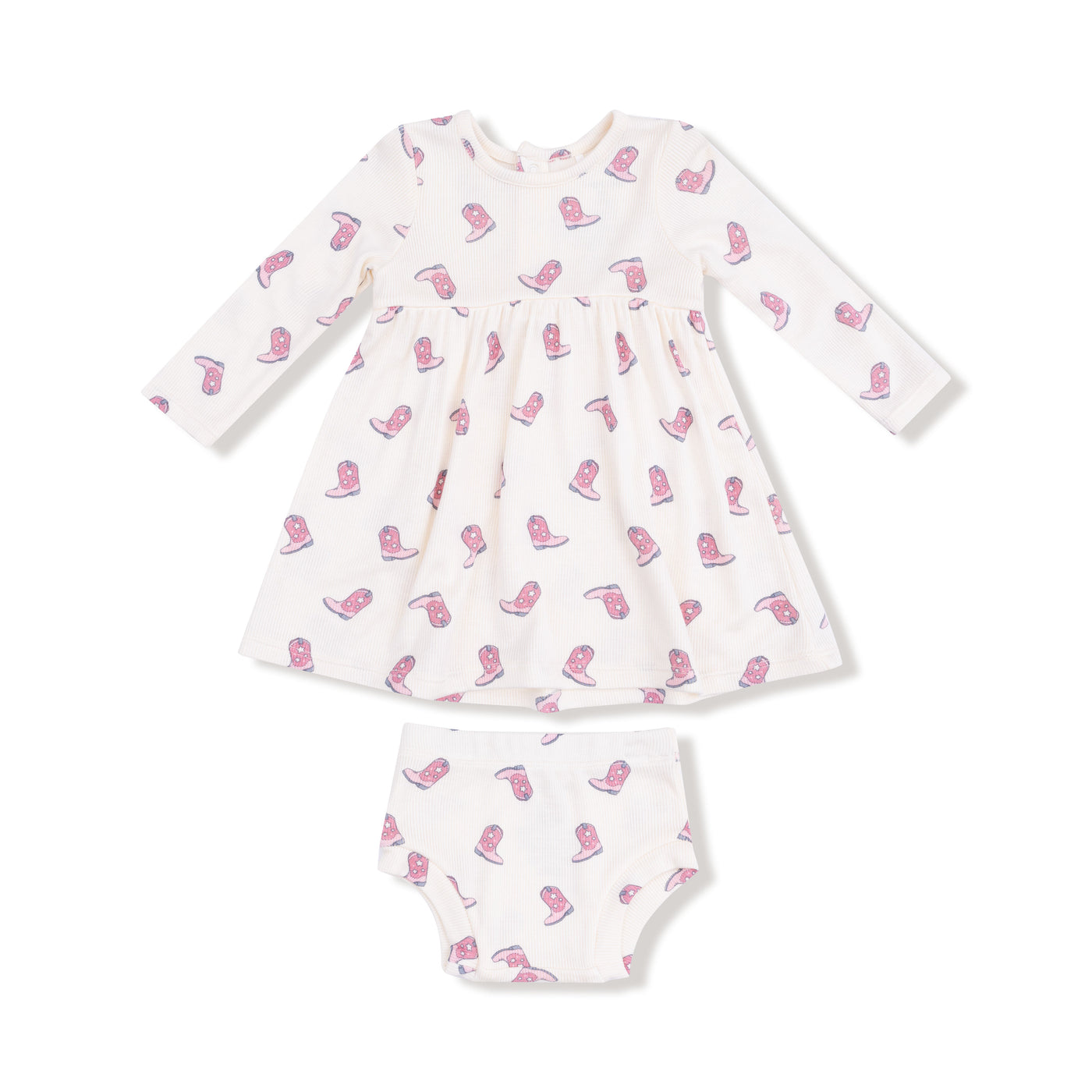 Petite Cowgirl Boots Dress & Bloomer Set