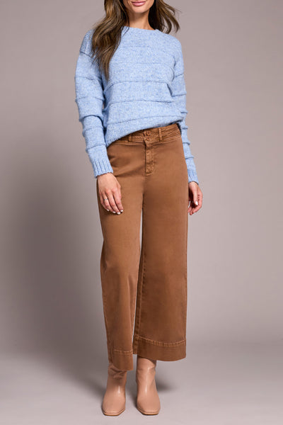 Comfort Stretch High Rise Palazzo Pants - Walnut