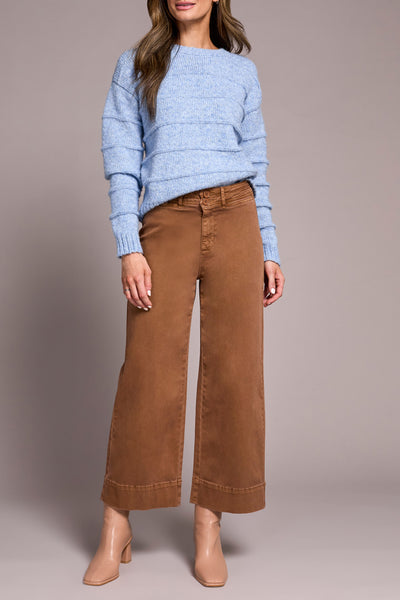Comfort Stretch High Rise Palazzo Pants - Walnut