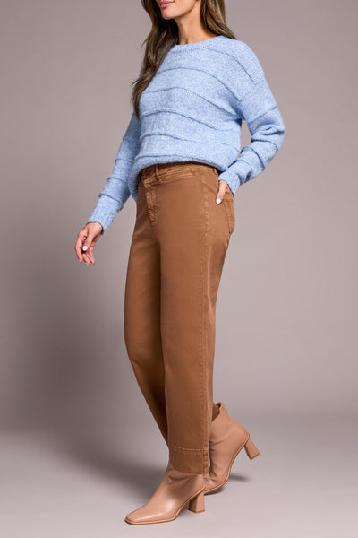 Comfort Stretch High Rise Palazzo Pants - Walnut