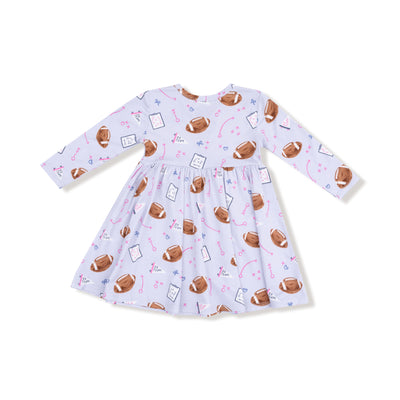 Touchdown Time - Lavender Twirl Dress