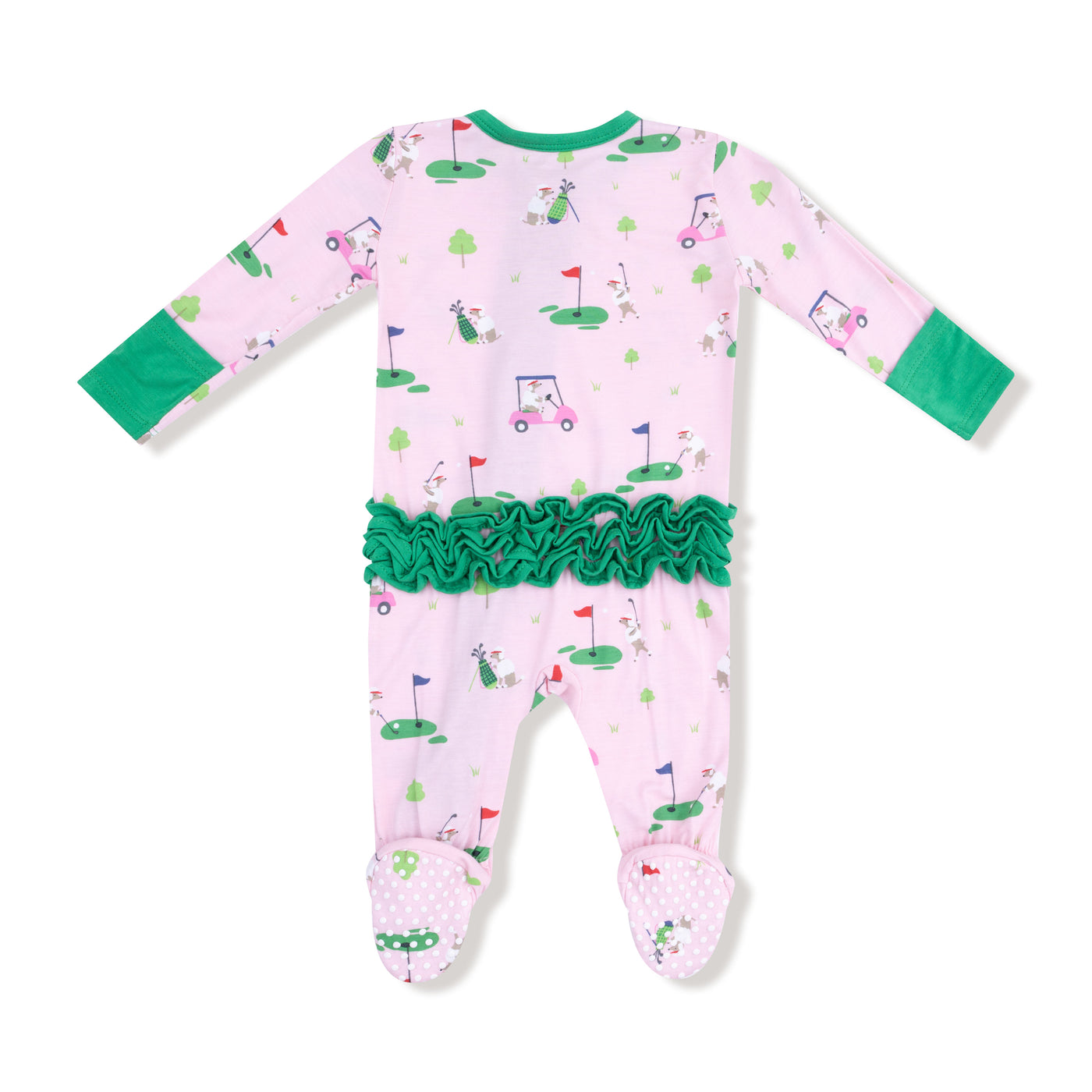 Dog Gone Golf 2-Way Zip Footie - Pink