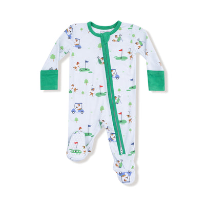 Dog Gone Golf 2-Way Zip Footie - Blue