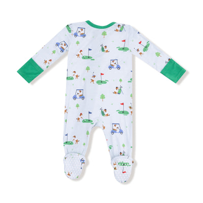 Dog Gone Golf 2-Way Zip Footie - Blue