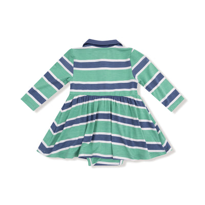Green & Navy Polo Bodysuit Dress