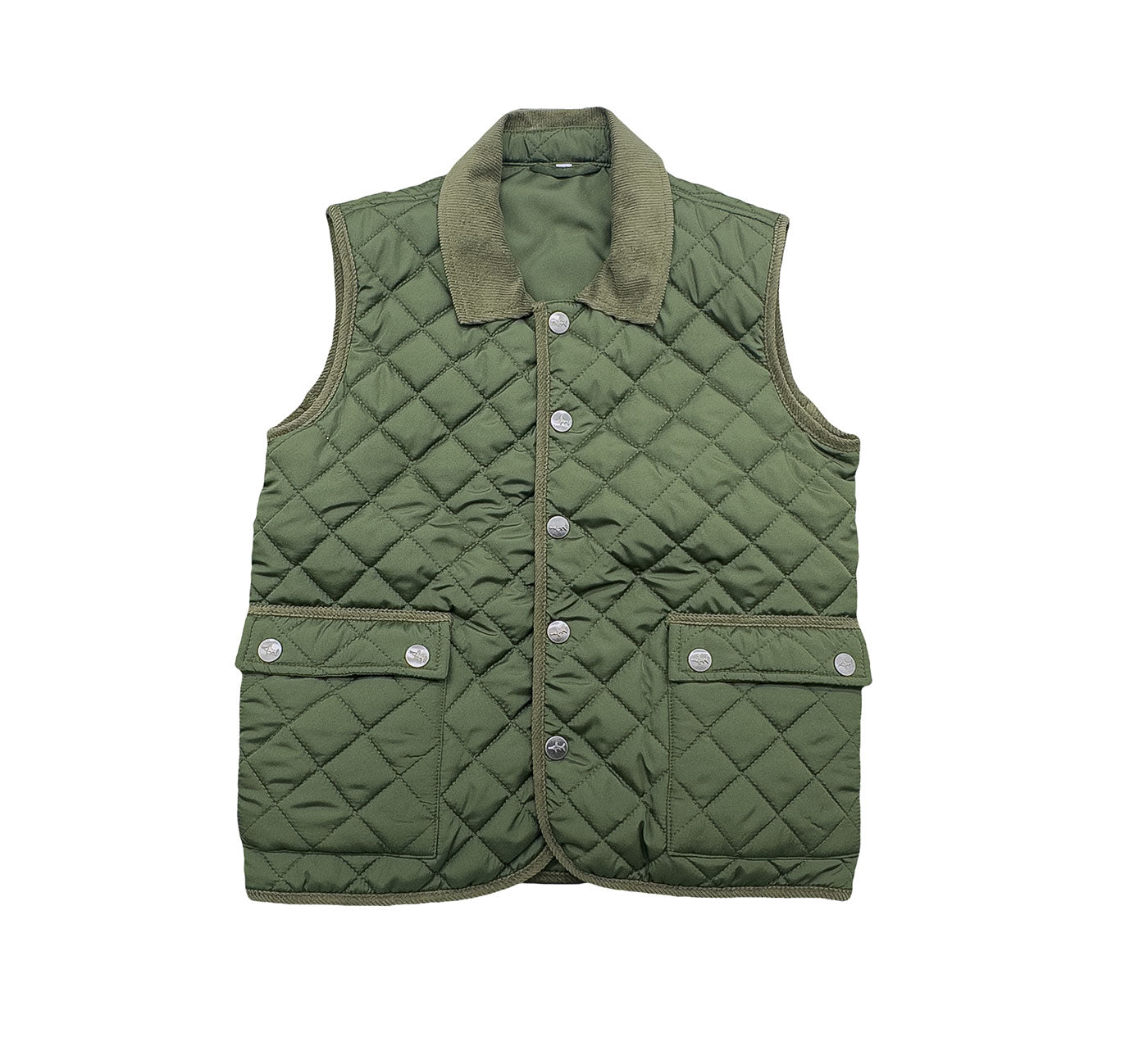 DERBY QUILTED VEST - Green