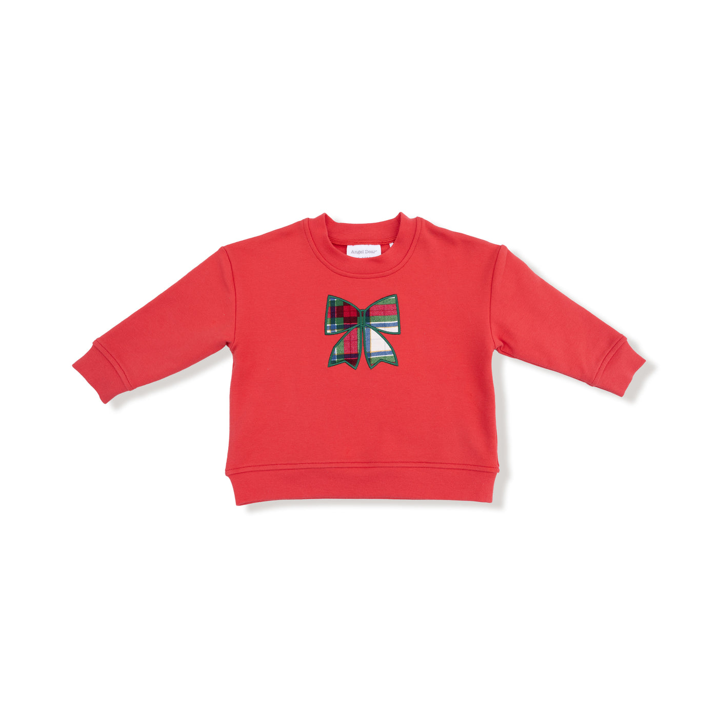 Holiday Plaid Bow Sweatshirt