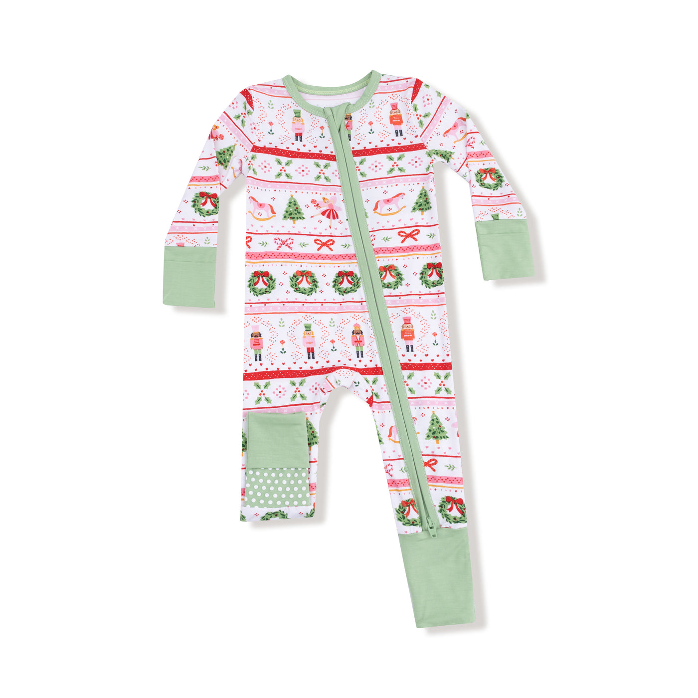 Sugar Plum Fairy Fair Isle - 2 Way Zipper Romper