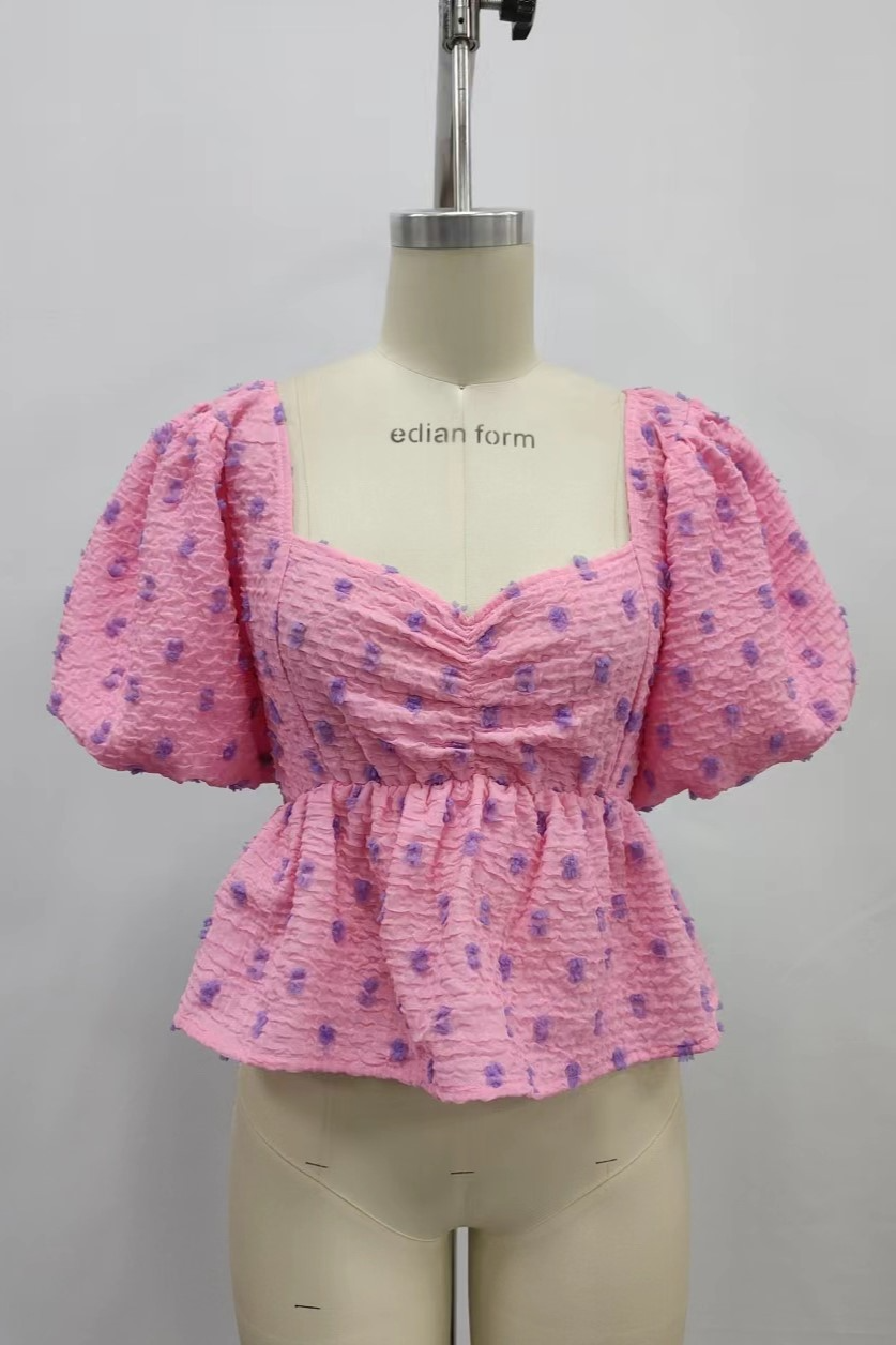 Pink & Lilac Babydoll Top