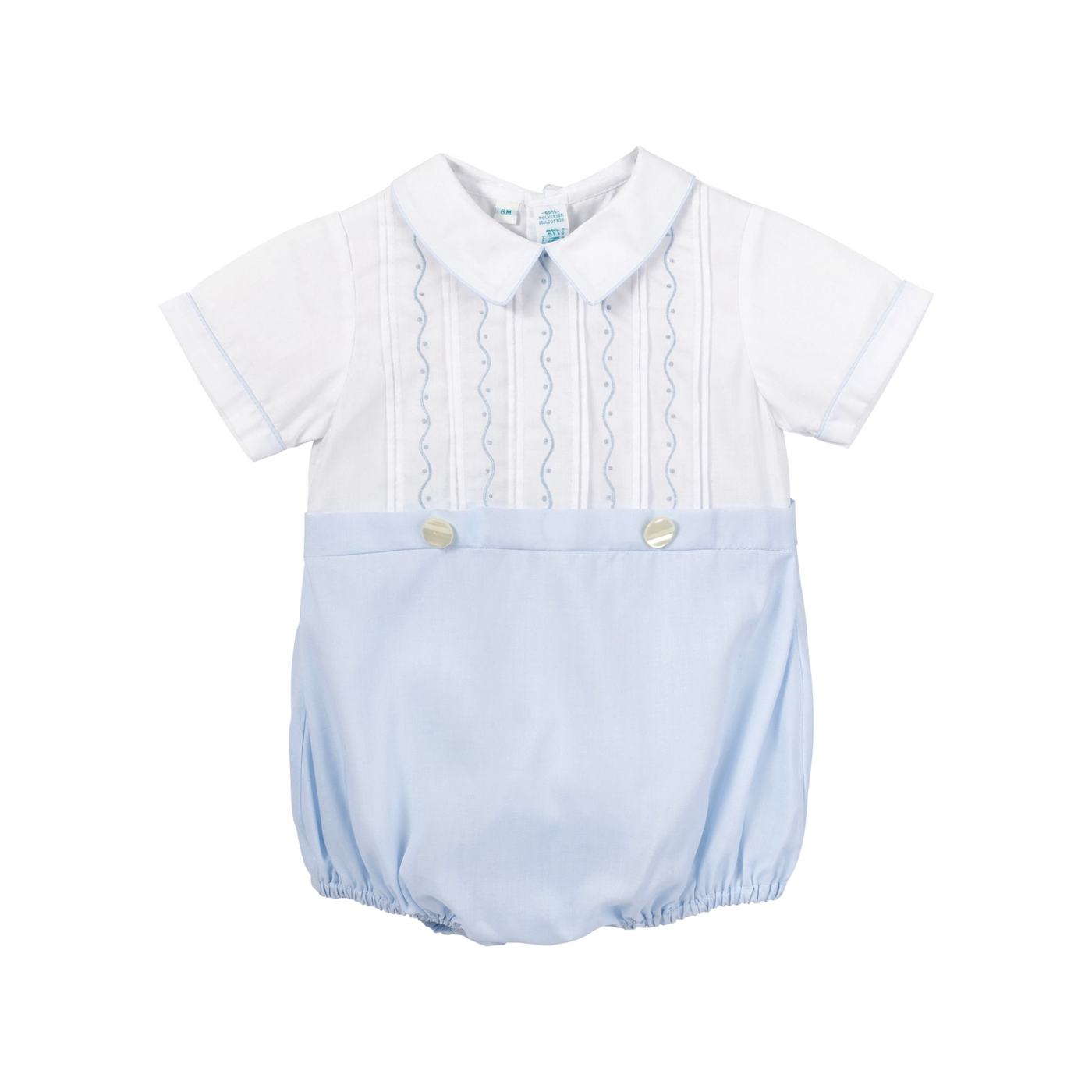 Embroidered Mock 2-Piece Creepe
