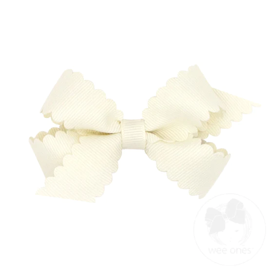 Mini Scallop Bow Antique White