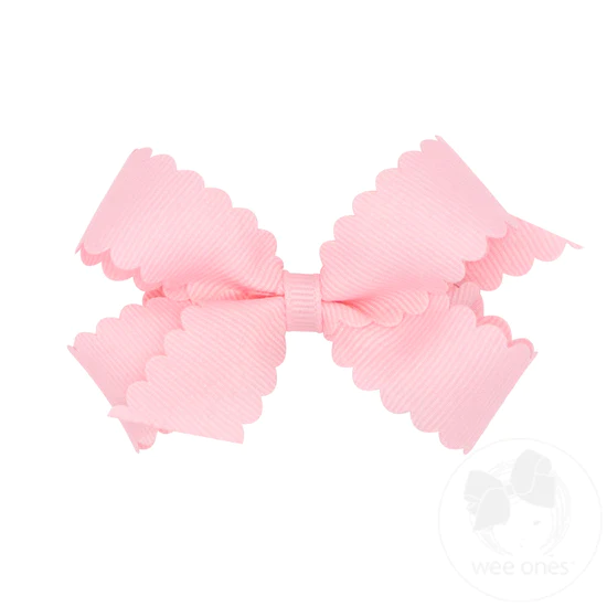 Mini Scallop Bow Light Pink