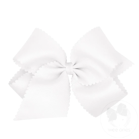 King Scallop Bow WHT