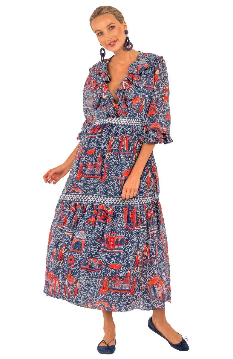 Sitting Pretty Dress - Palanquin Party Navy